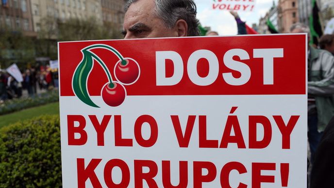 Demonstrace odborářů na pražském Václavském náměstí