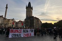 Okupace není mír! Hlásají podporovatelé Palestiny, sešli se na Staroměstském náměstí