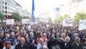 Demonstrace na Václavském náměstí proti Andreji Babišovi a Miloši Zemanovi