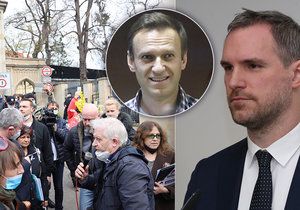 V Praze se demonstrovalo za podporu ruského opozičního politika Alexeje Navalného. Zúčastnil se i primátor Hřib. (ilustrační foto)
