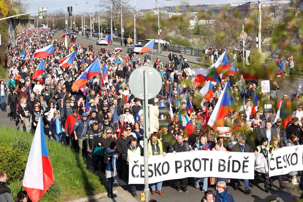 Demonstrace proti bídě (16. dubna 2023)