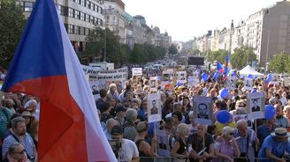 Konec Babišovi i vládě s KSČM „Jednou provždy“. Na Václavském náměstí demonstrovaly tisíce lidí