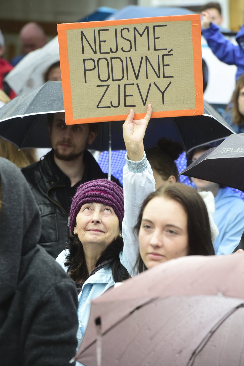 Na Horním náměstí v Olomouci se 28. května 2019 sešli lidé k další demonstraci za demisi ministryně spravedlnosti Marie Benešové.