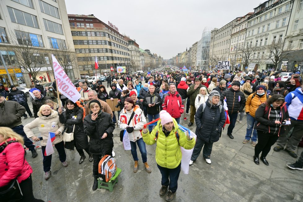 Druhá protivládní demonstrace na Václavském náměstí s názvem Jsme lidi, nás nevypnete!