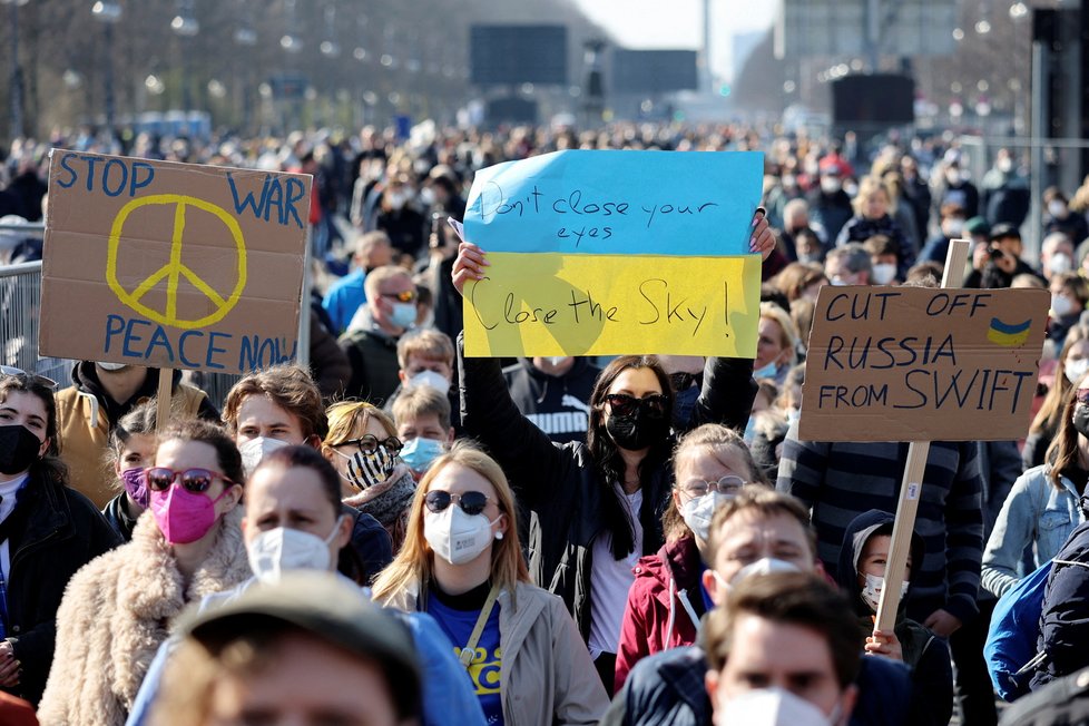 Protiválečný koncert na podporu Ukrajiny v Berlíně (20.3.2022)