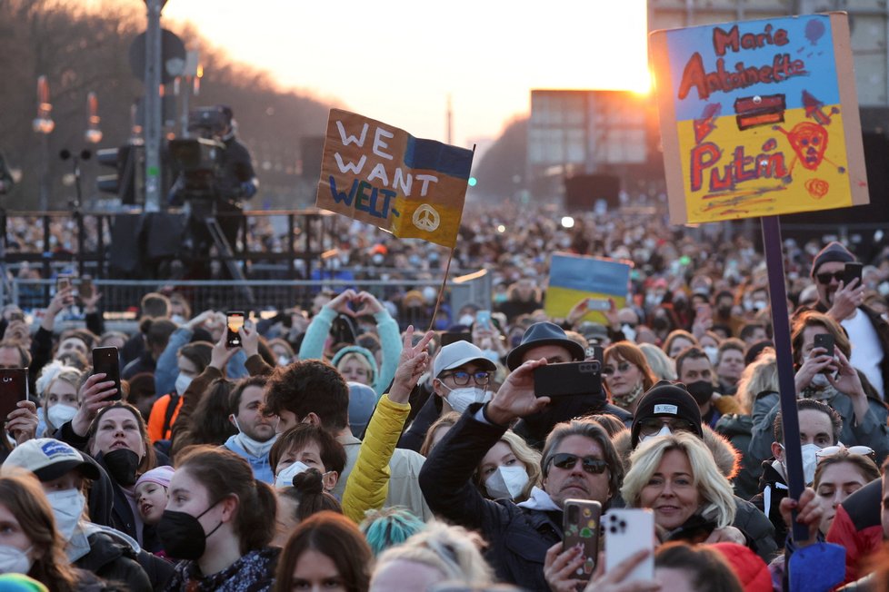 Protiválečný koncert na podporu Ukrajiny v Berlíně (20.3.2022)