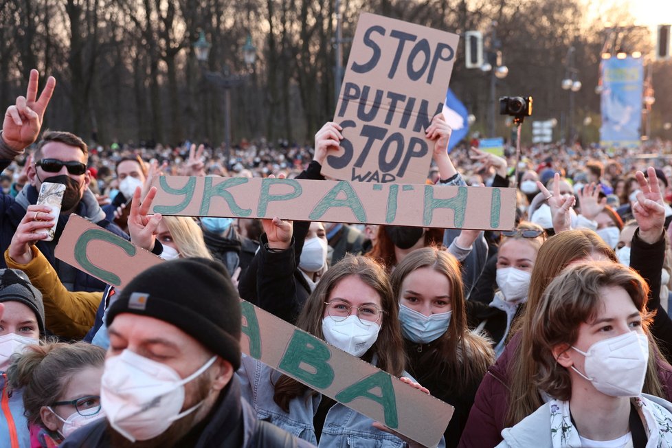 Protiválečný koncert na podporu Ukrajiny v Berlíně (20.3.2022)