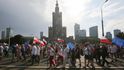 Demonstrace proti polské vládě ve Varšavě