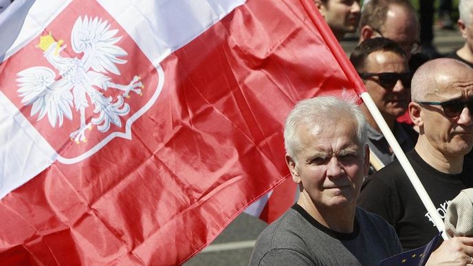 Demonstrace proti polské vládě