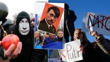 I love Putin: Do ulic vyrazili přívrženci i odpůrci Ruska. Nejen na Krymu, ale i v Praze!