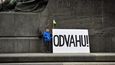 Demonstrace za výraznější podporu Ukrajině na Staroměstském náměstí