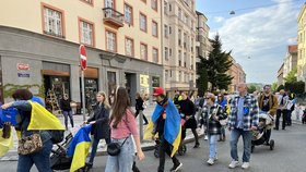 Demonstrace proti únosu ukrajinských dětí