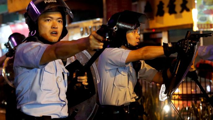 Záběry z nedávných demonstrací v Hongkongu