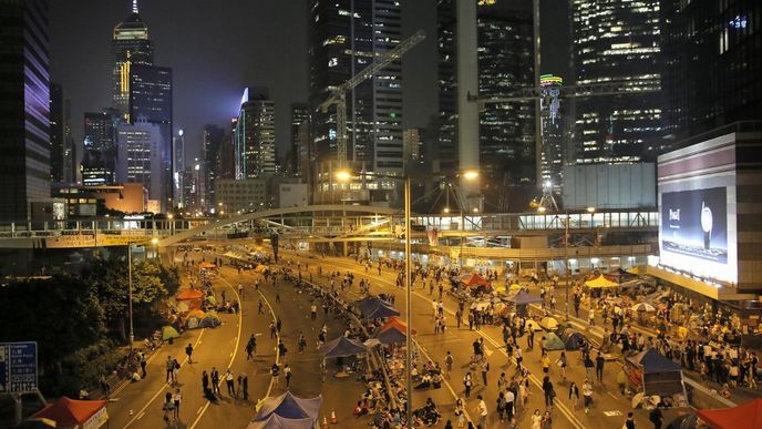 Demonstrace v Hongkongu (archivní foto)