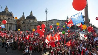 V Itálii se konaly velké demonstrace proti Berlusconiho vládě