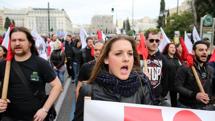 demonstrace v Řecku