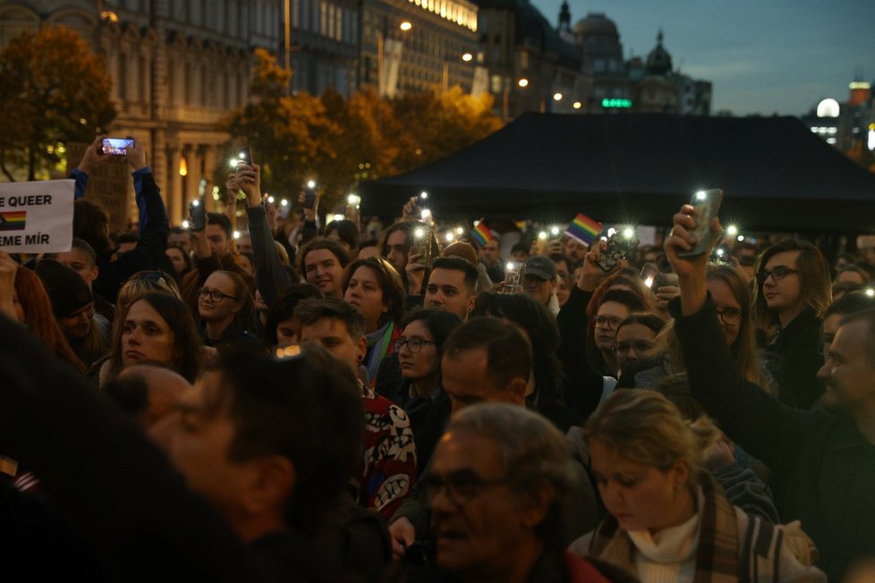Demonstrace na Václavském náměstí. (26. října 2020)