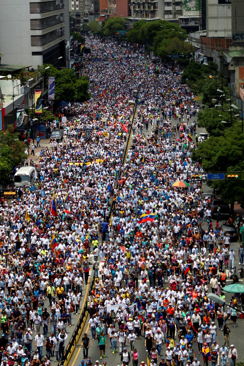 Demonstrace v Caracasu, Venezuele