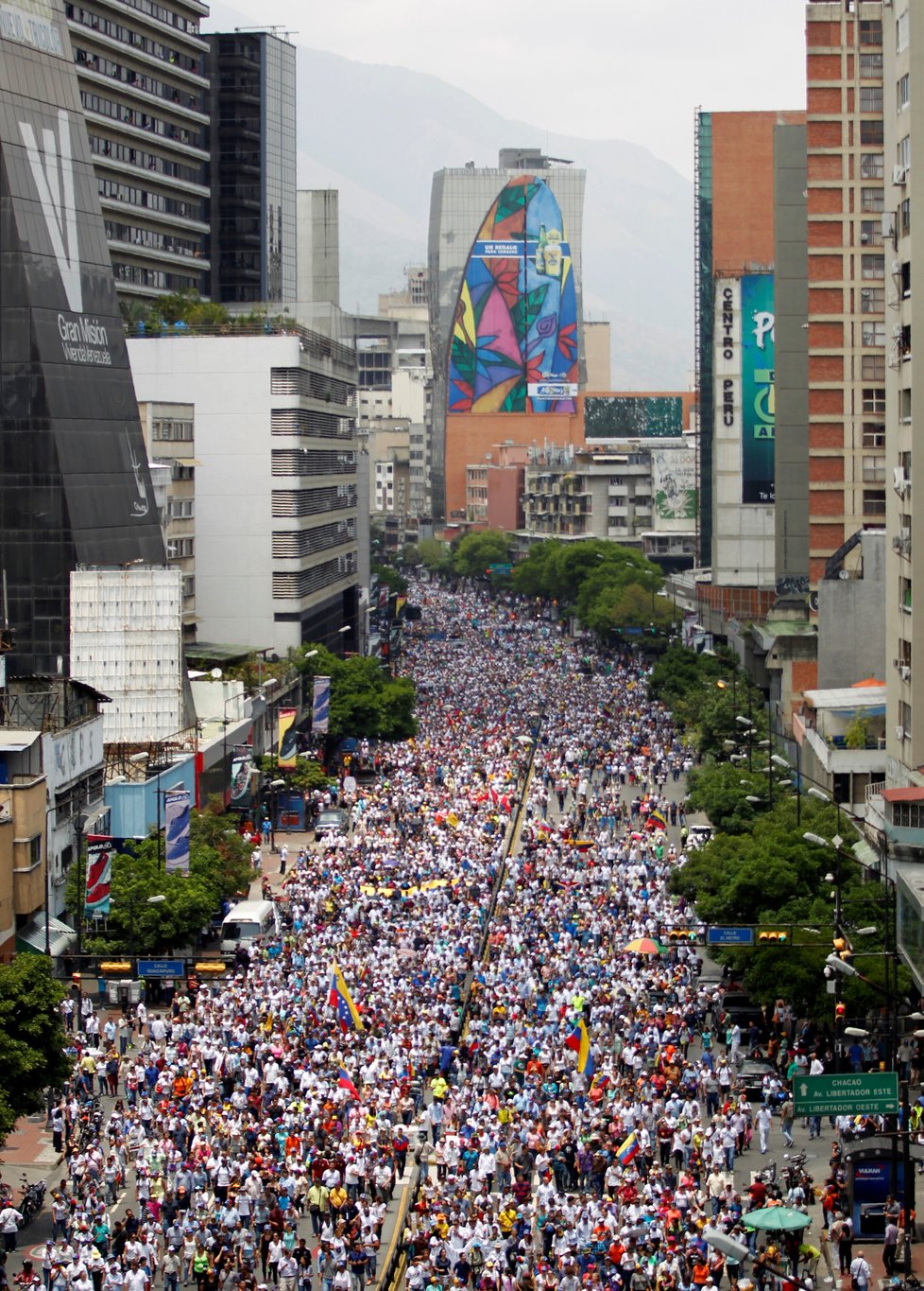 Demonstrace v Caracasu, Venezuele