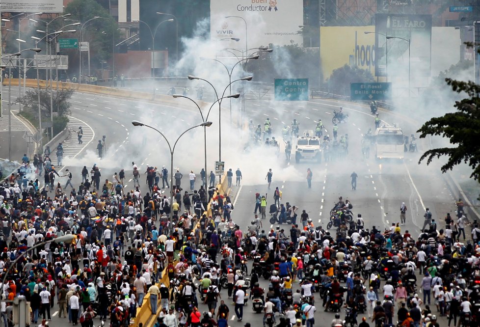 Demonstrace v Caracasu, Venezuele