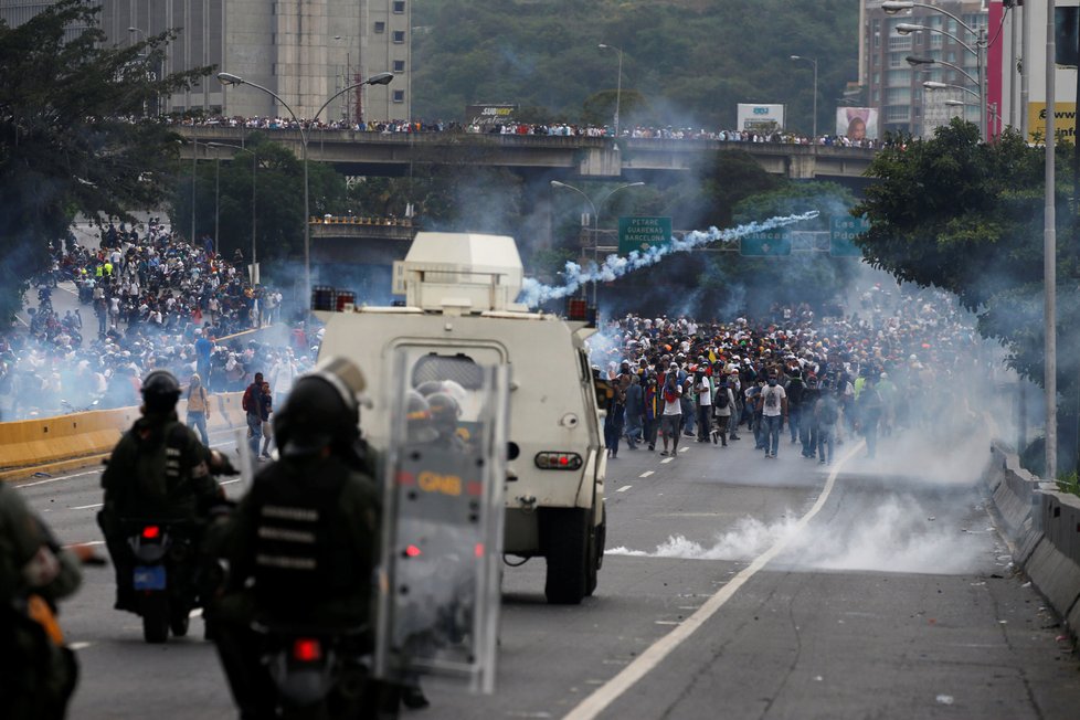 Demonstrace v Caracasu, Venezuele