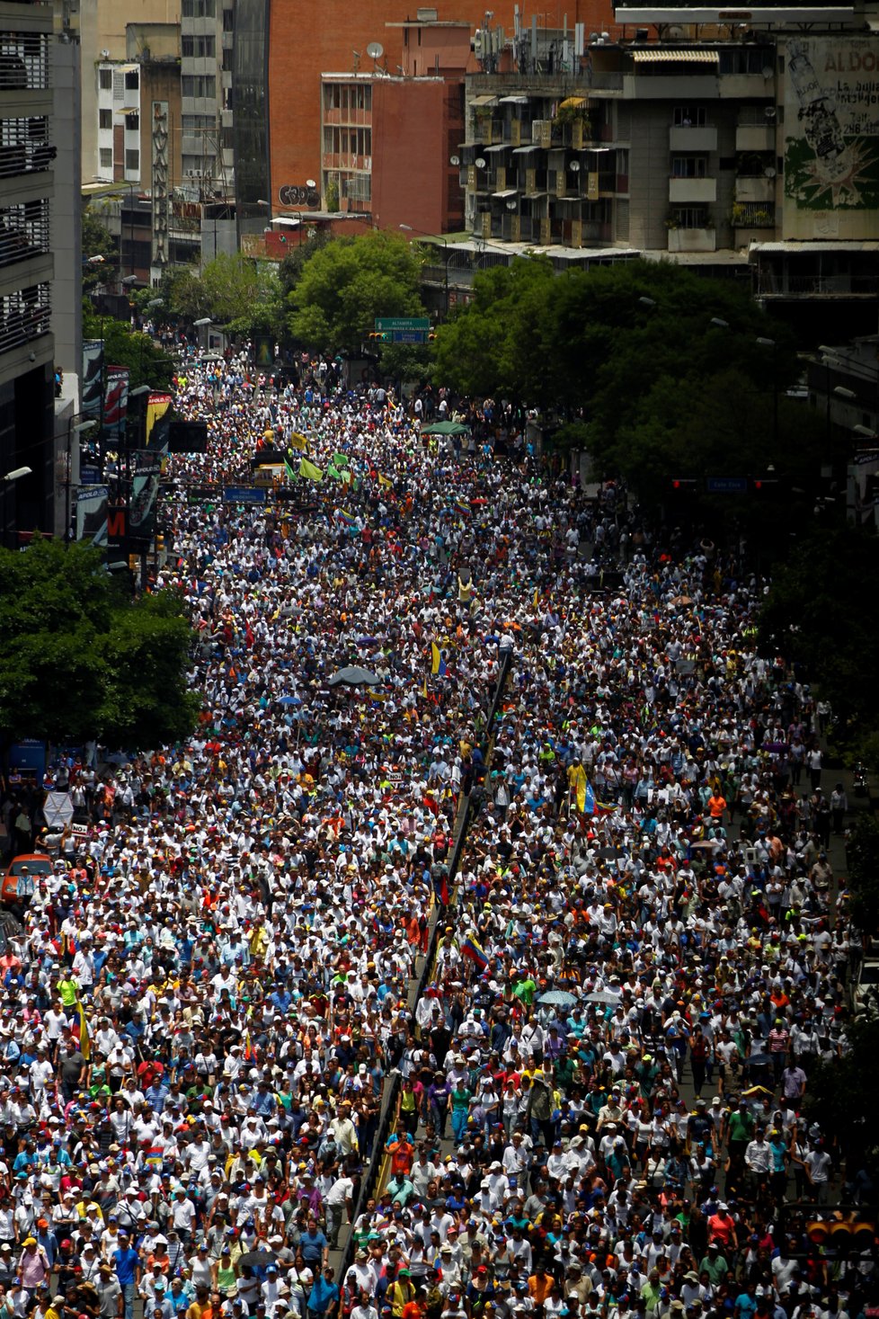 Demonstrace v Caracasu, Venezuele