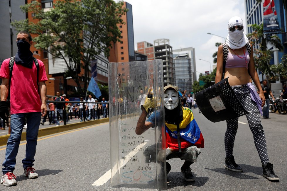 Demonstrace v Caracasu, Venezuele