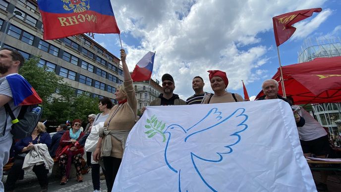 Vrabelova demonstrace na Václaváku