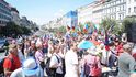 Demonstrace proti vládě na Václavském náměstí