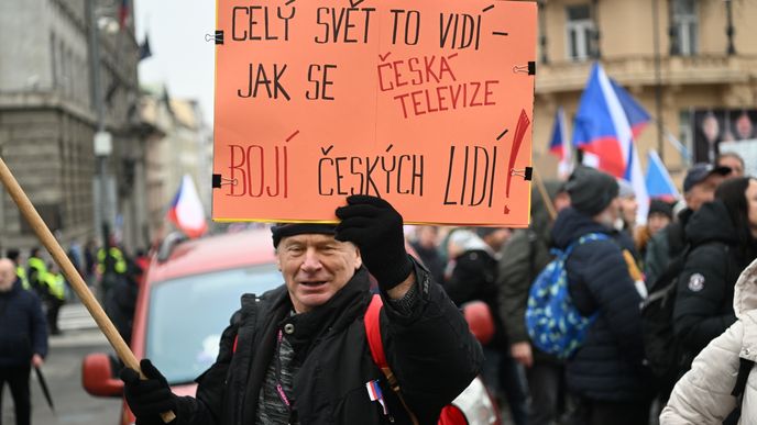 Demonstrace Česko na 1. místě.