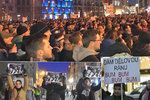 Demonstrace proti Zdeňku Ondráčkovi (KSČM) v čele komise pro kontrolu GIBS (5.3.2018)