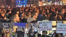 Demonstrace proti Zdeňku Ondráčkovi (KSČM) v čele komise pro kontrolu GIBS (5.3.2018)