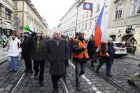 Odborářská demonstrace v Praze: Přišlo jen 500 lidí