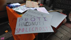 Demonstrace na Václavském náměstí a v Hybernské ulici