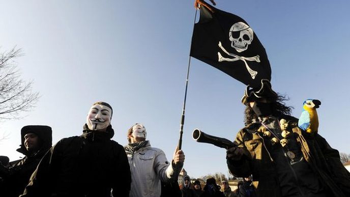 Demonstraci organizovala Česká pirátská strana
