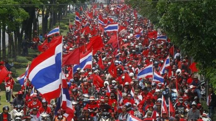 Demonstranti v Thajsku
