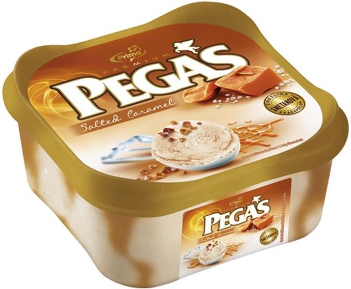 Zmrzlina Pegas Premium Salted Caramel, 70 Kč