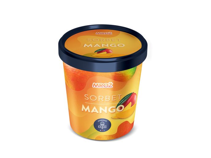 Mangový sorbet Prima zmrzlina Mrož, 89 Kč