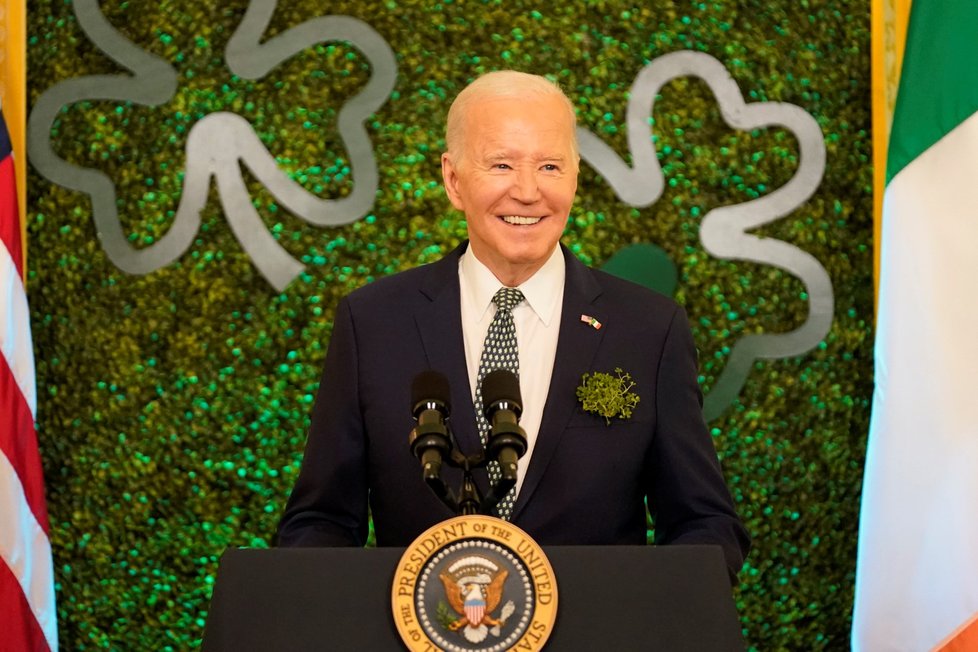 V USA slavili Den svatého Patrika: Prezident Biden (17.3.2024)