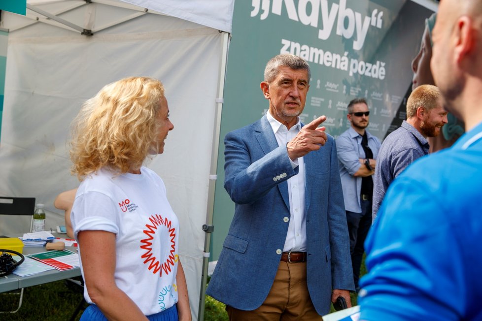 Premiér Andrej Babiš (ANO) na pražském Karlově náměstí během třetího ročníku akce Den zdraví (31. 7. 2021)