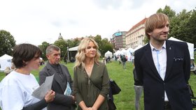 Andrej Babiš, Monika Babišová a ministr Adam Vojtěch na Dni zdraví (23.6.2018)