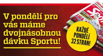 Pondělní supervydání deníku Sport! 32 stran za stejnou cenu