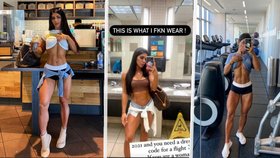 Fitness modelku nepustili do letadla kvůli outfitu, její krátké kraťasy podle aerolinky urážely rodiny