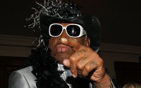 Stříbrný kohout Dennis Rodman.