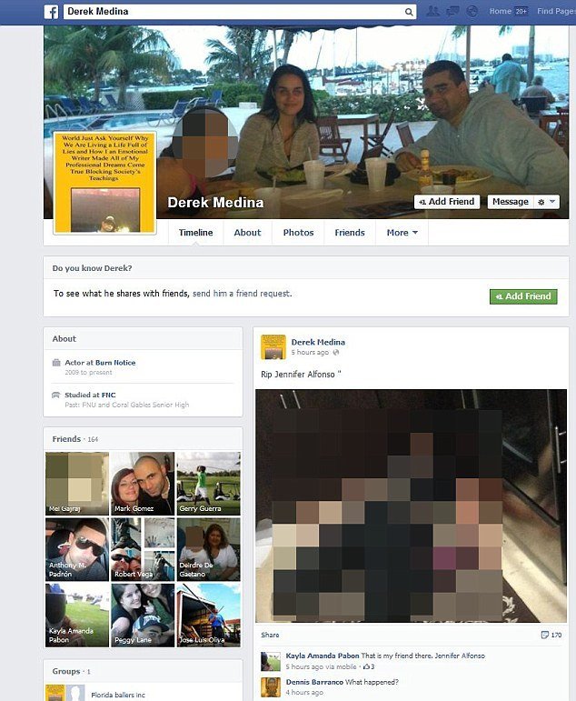 Medinův děsivý vzkaz s ještě děsivějším fotem, které umístil na Facebook