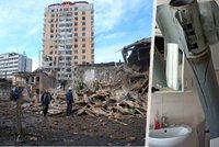 Šokující video z Charkovské oblasti: Obří ruská střela trčí přímo z kuchyňského dřezu