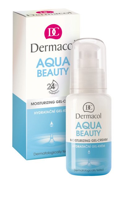 Dermacol, hydratační gel-krém Aqua Beauty, 249 Kč, koupíte na www.dermacol.cz nebo v prodejnách Dermacol