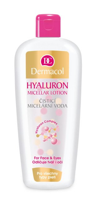 Čisticí micelární voda s kyselinou hyaluronovou, Dermacol, 179 Kč (400 ml)