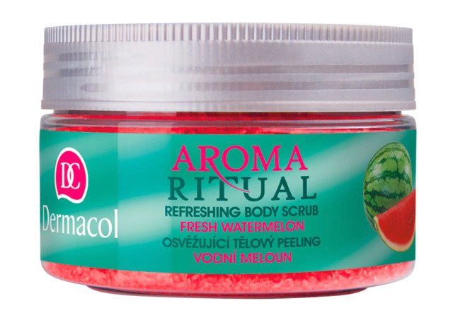 Osvěžující tělový peeling vodní meloun, Dermacol, 149 Kč (200 g), koupíte v síti drogérií
