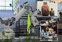 Vesmírná galerie, obří robotické rameno s konvicí. Pražané žasnou nad budoucností na Designbloku